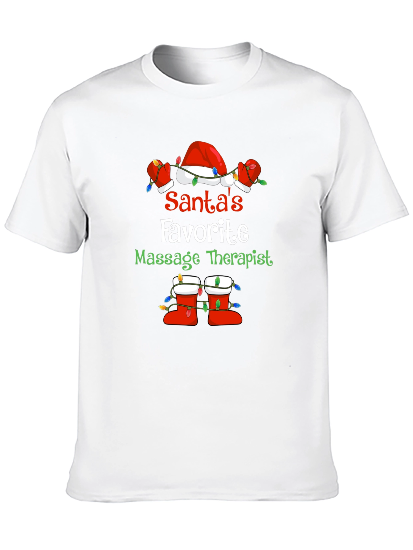 Santas Favorite Massage Therapist Graphic Tee