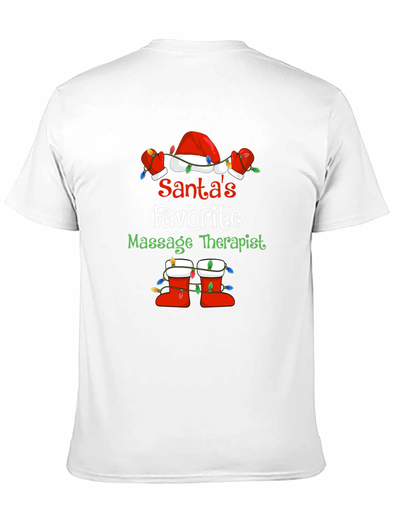 Santas Favorite Massage Therapist Graphic Tee