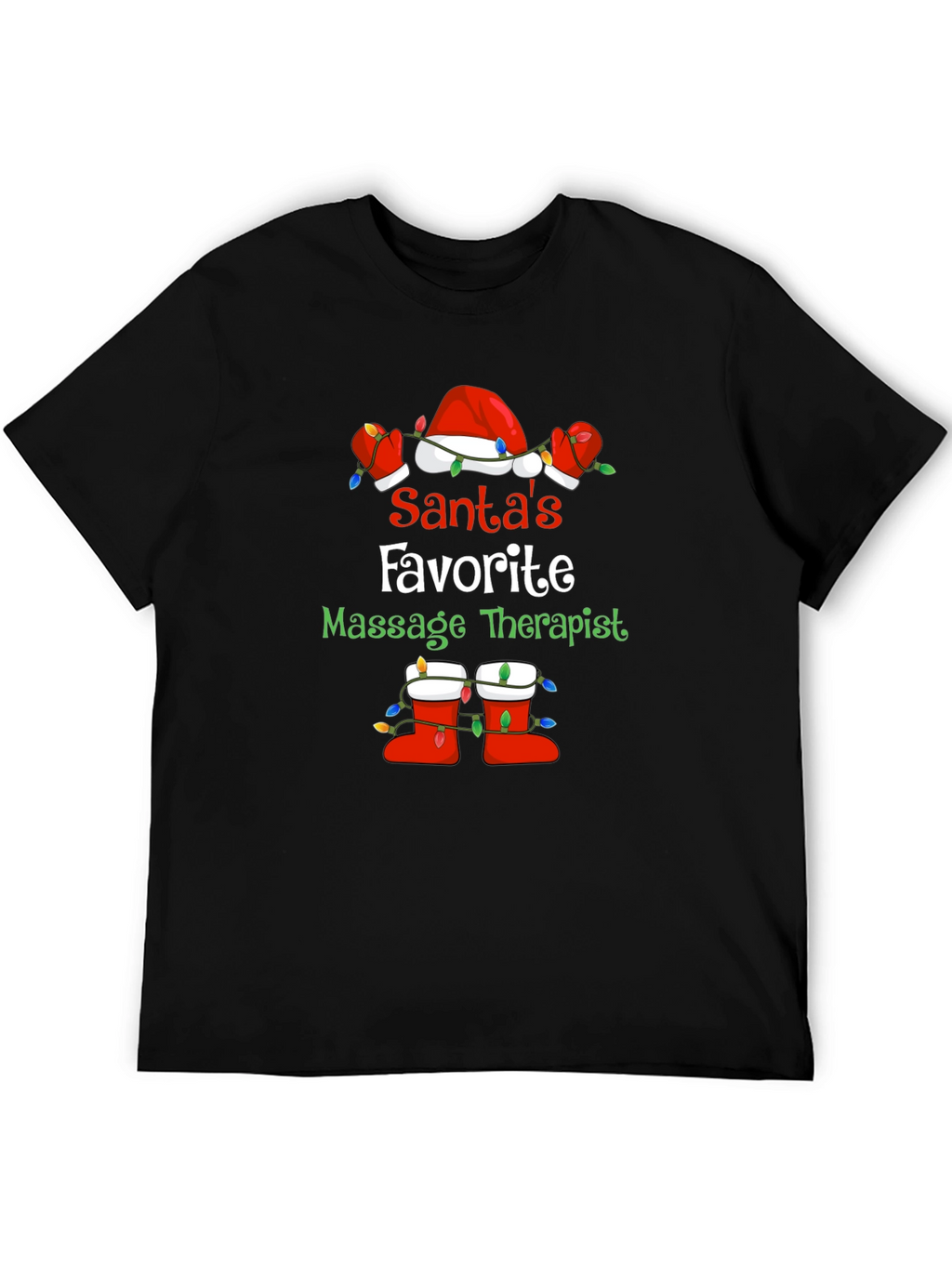 Santas Favorite Massage Therapist Graphic Tee