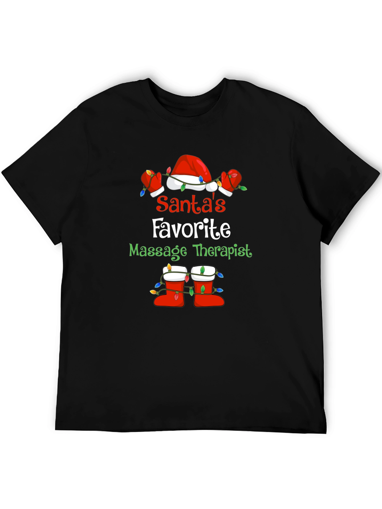 Santas Favorite Massage Therapist Graphic Tee