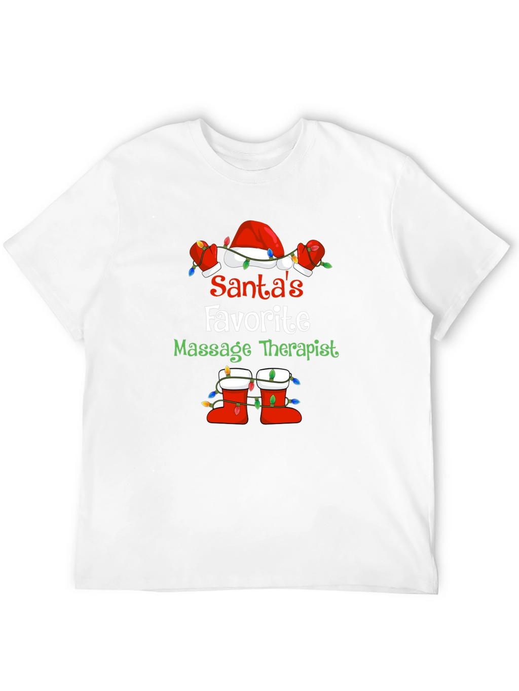 Santas Favorite Massage Therapist Graphic Tee