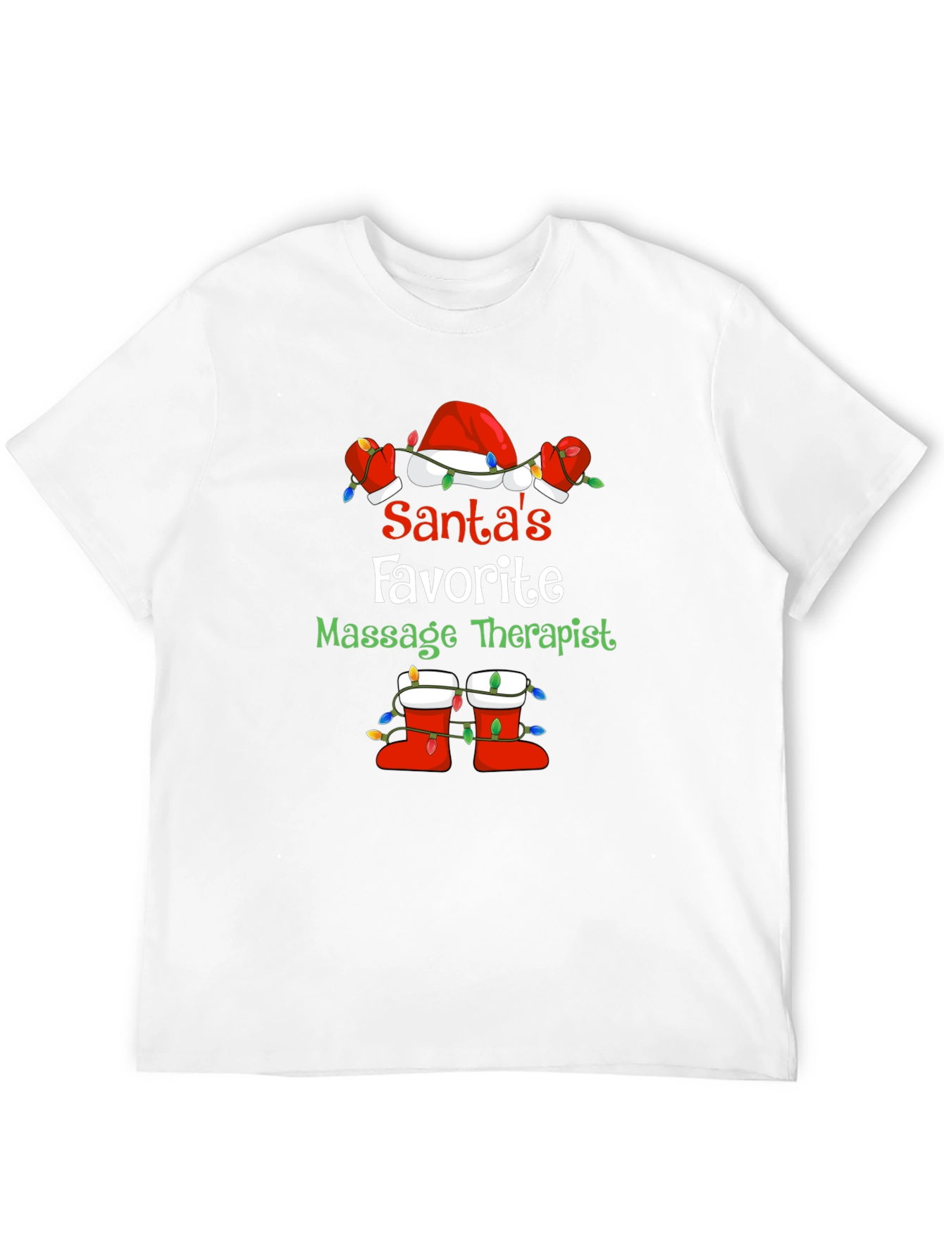 Santas Favorite Massage Therapist Graphic Tee