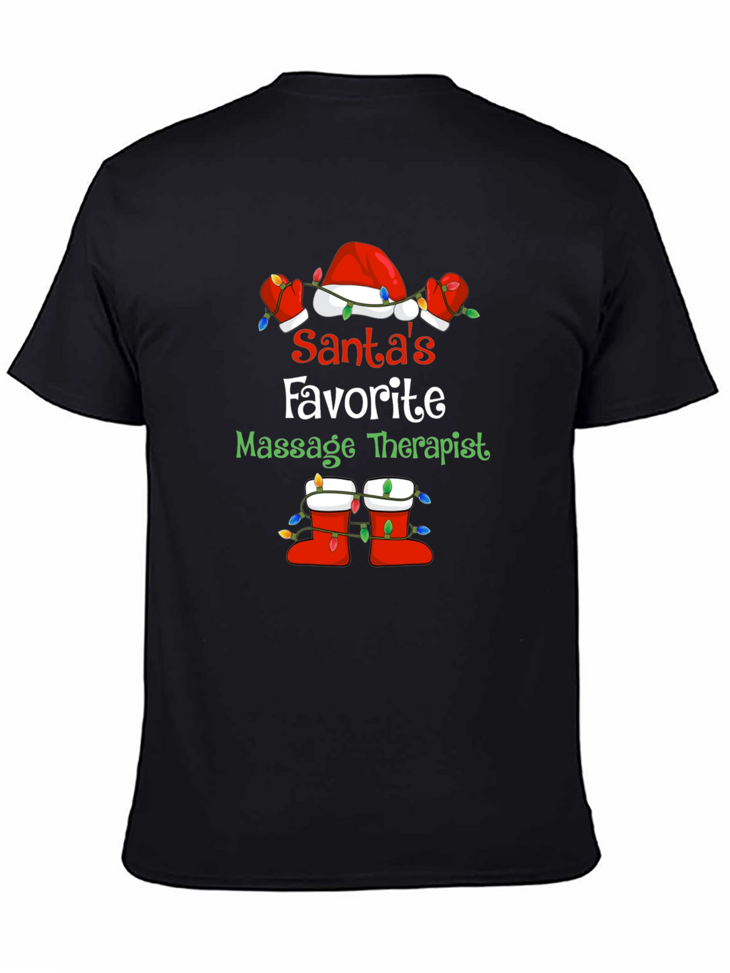 Santas Favorite Massage Therapist Graphic Tee