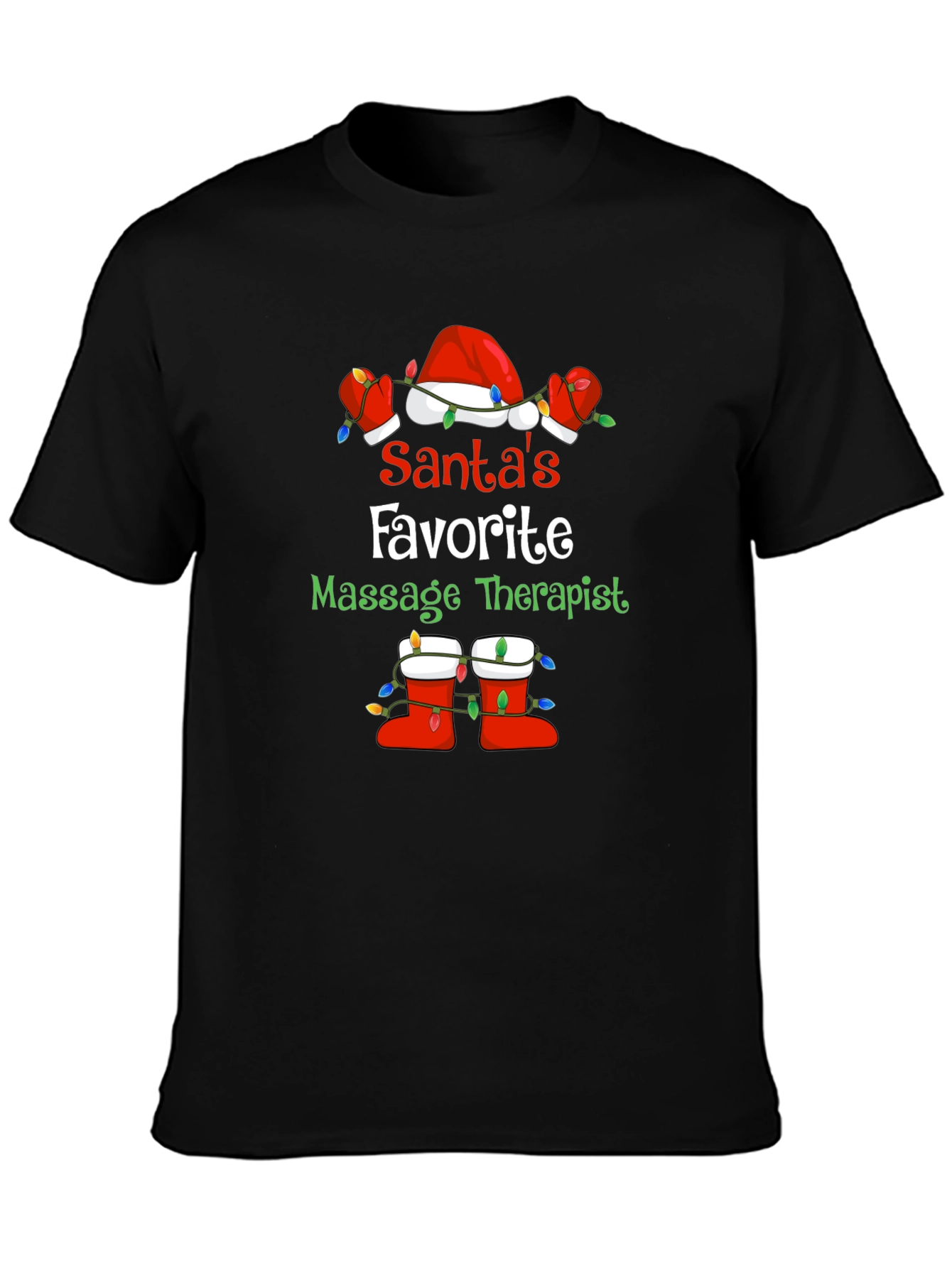 Santas Favorite Massage Therapist Graphic Tee