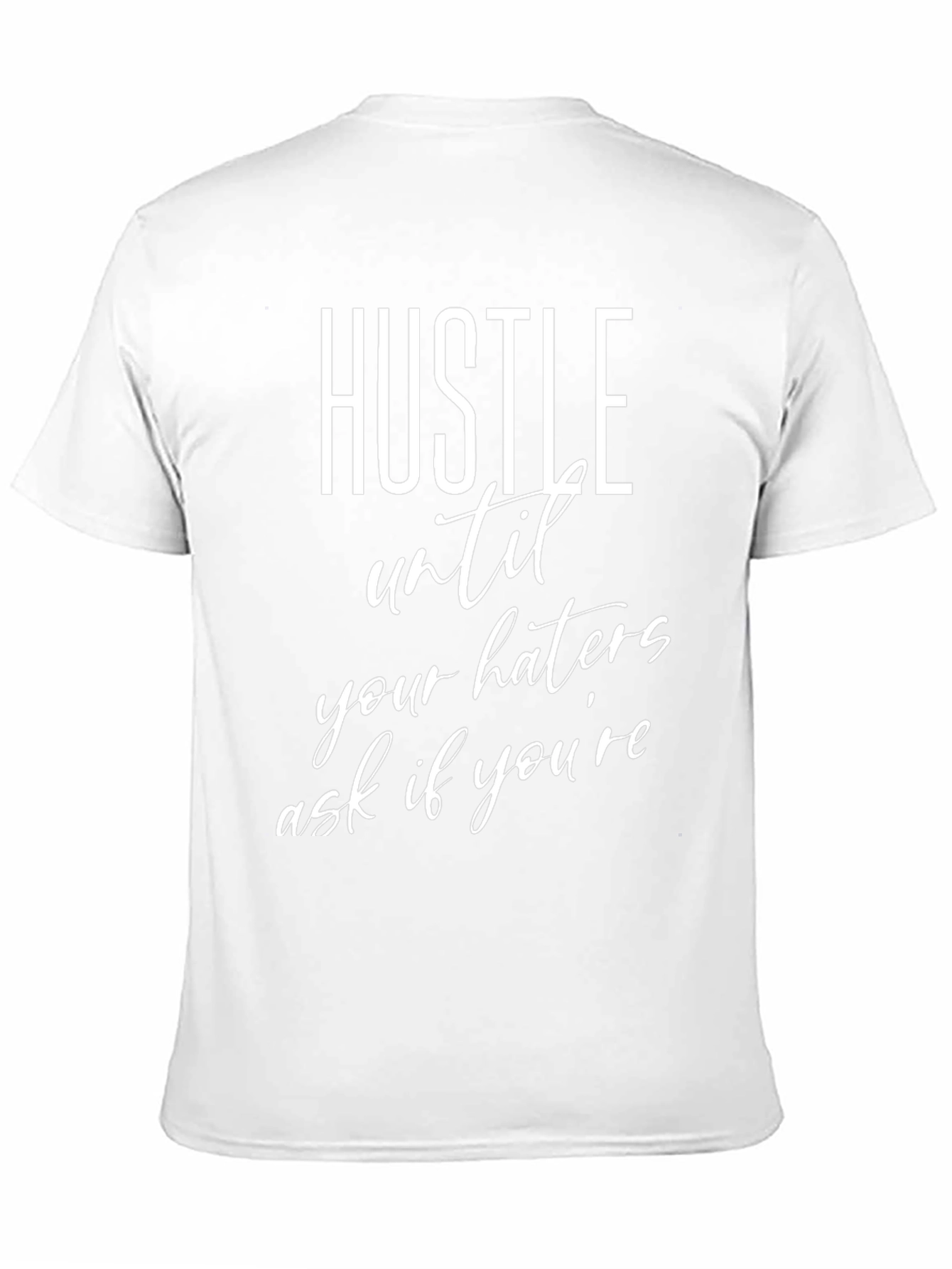 Hustle Motivational Graphic T-Shirt - Black
