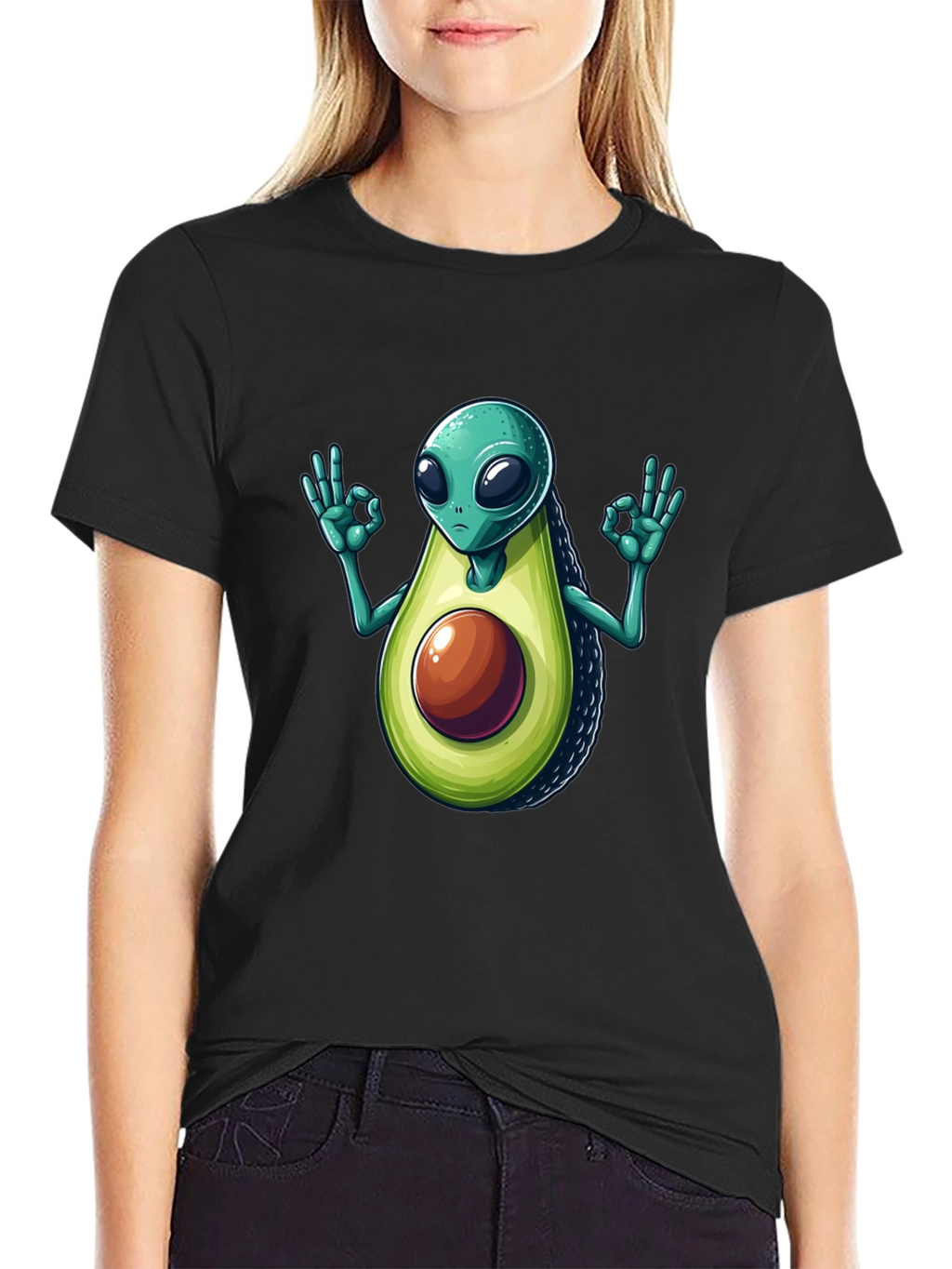 Alien Avocado T-Shirt - Funny Graphic Tee