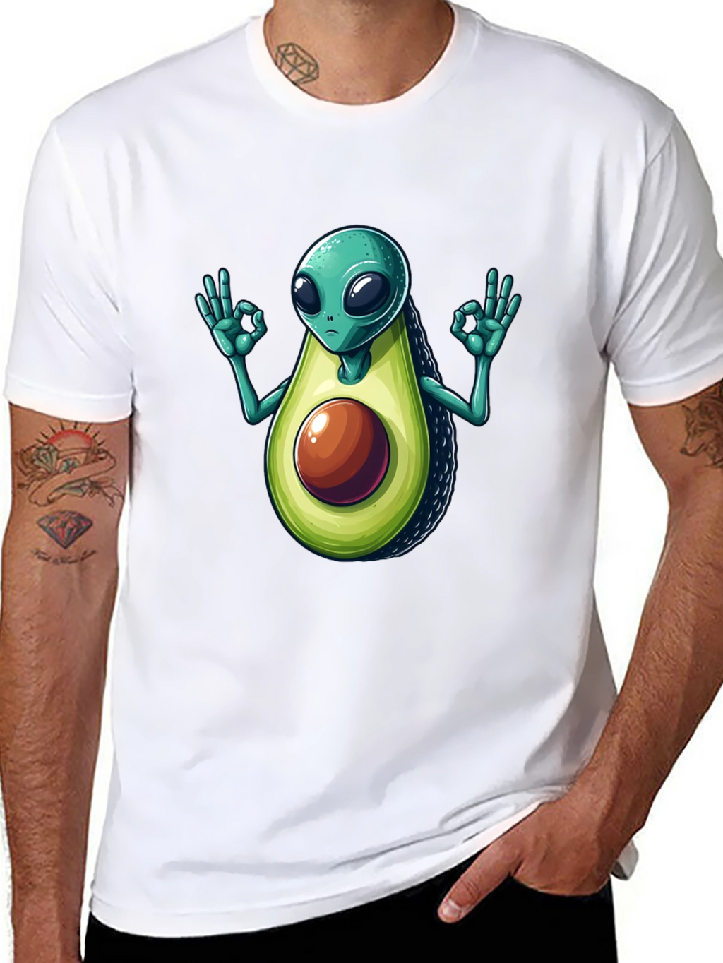 Alien Avocado T-Shirt - Funny Graphic Tee