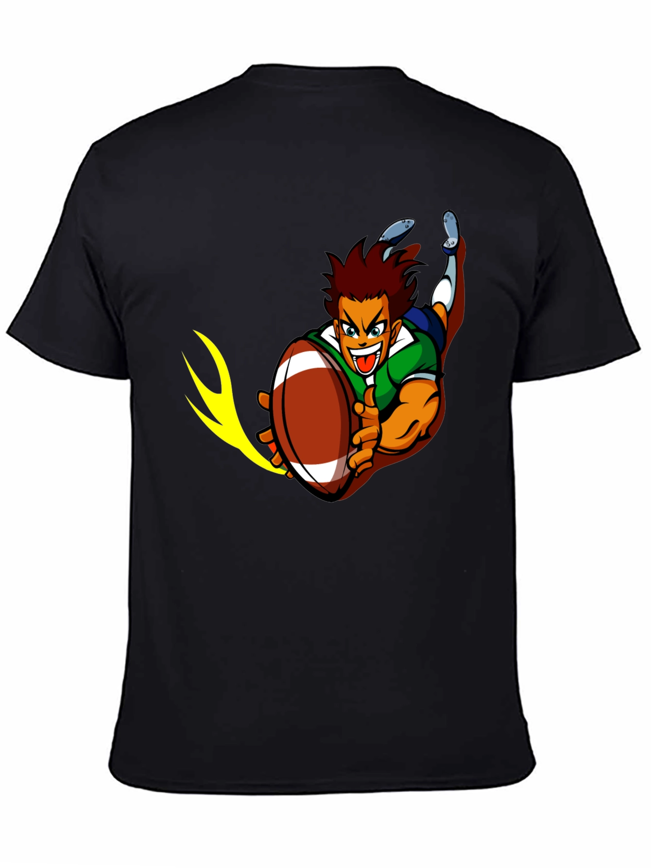 Rugby Cartoon Graphic T-Shirt