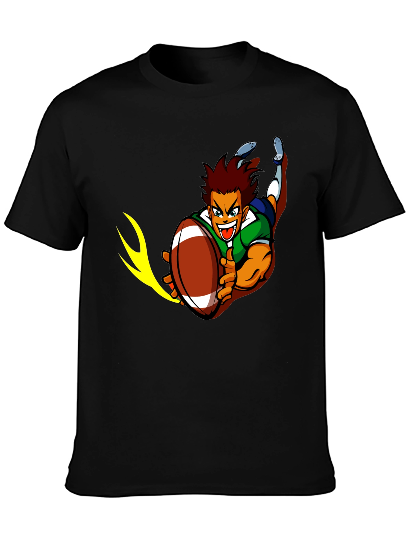 Rugby Cartoon Graphic T-Shirt