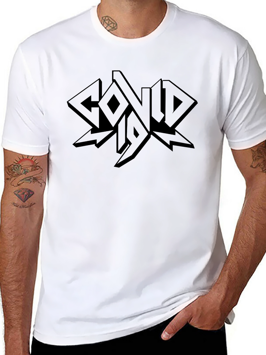 COVID-19 Heavy Metal T-Shirt - Black