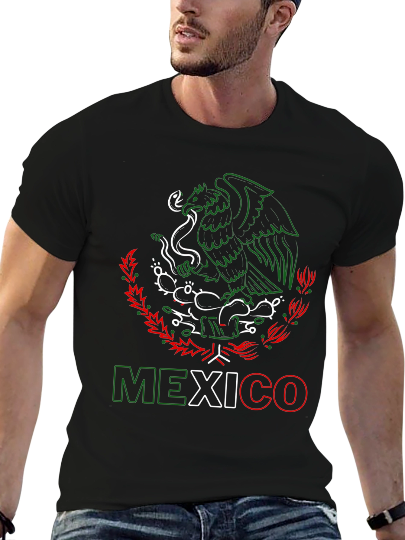 Mexico Eagle T-Shirt - Black Tee