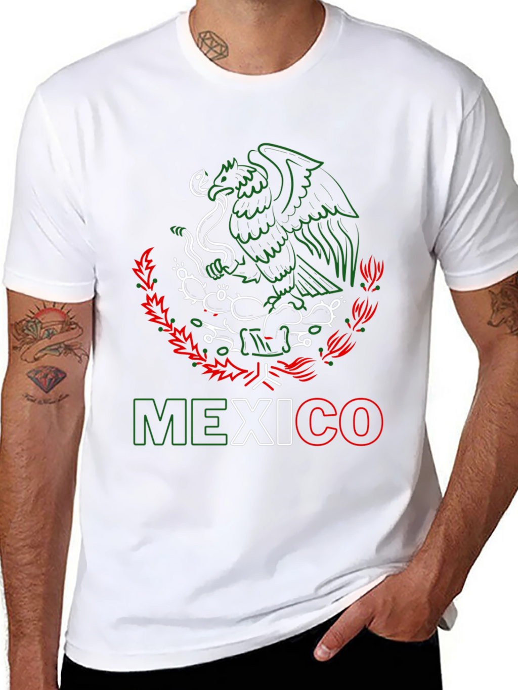 Mexico Eagle T-Shirt - Black Tee