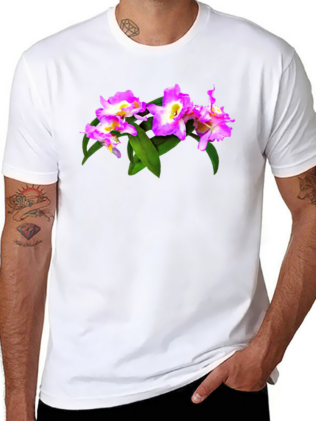 Floral Print Black T-Shirt