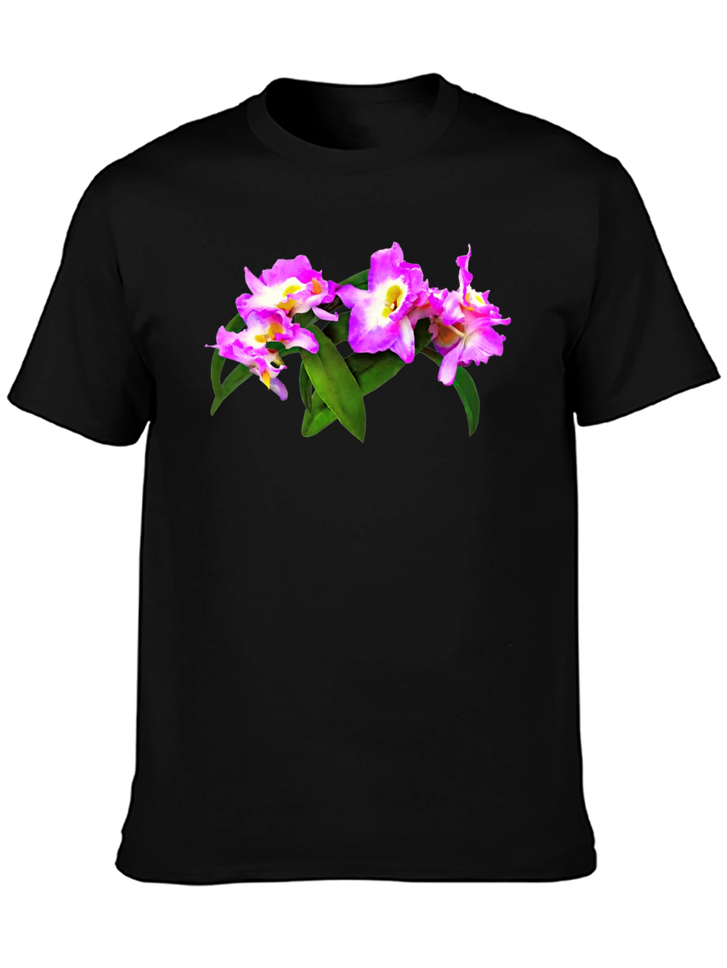 Floral Print Black T-Shirt