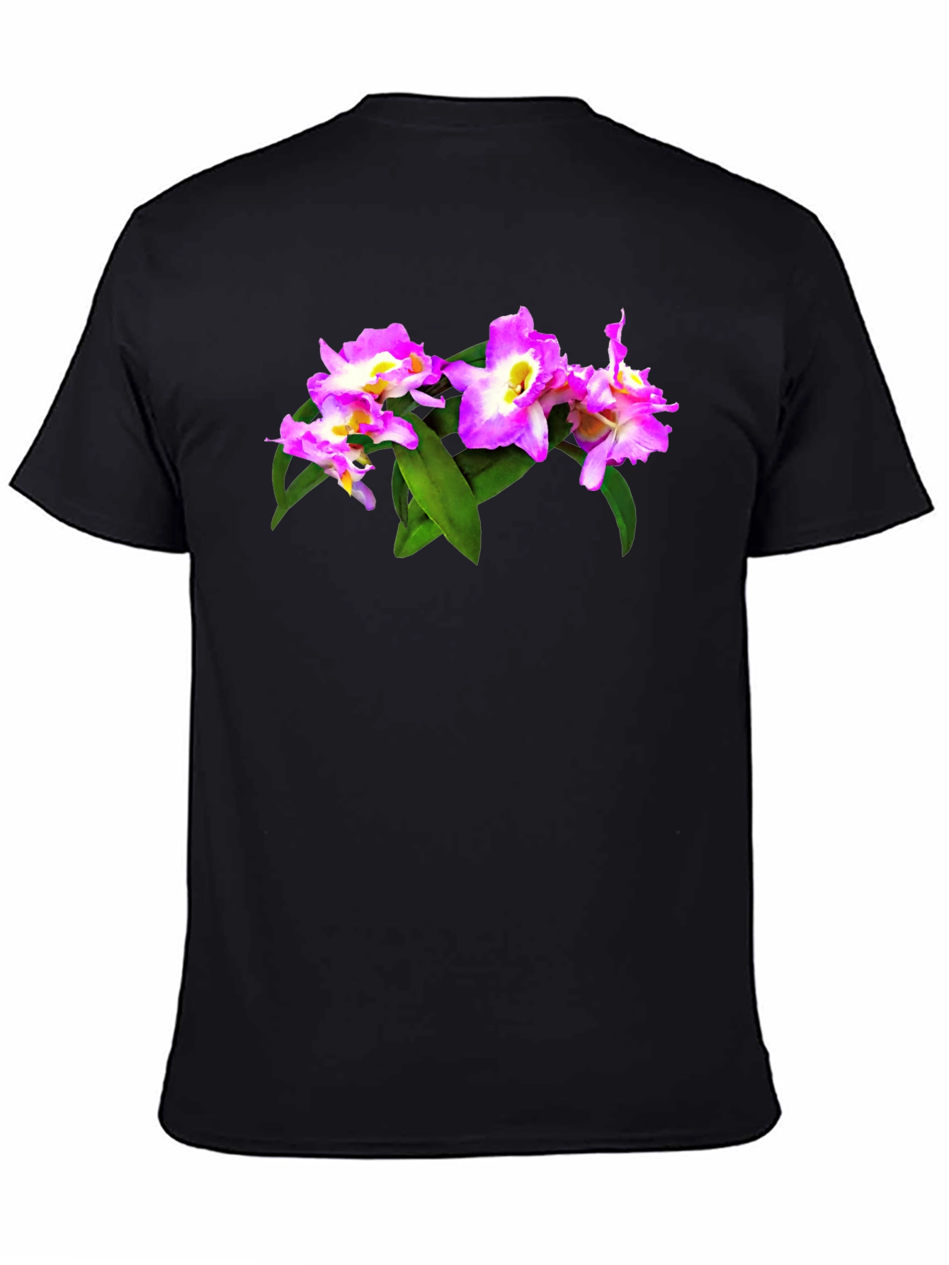 Floral Print Black T-Shirt
