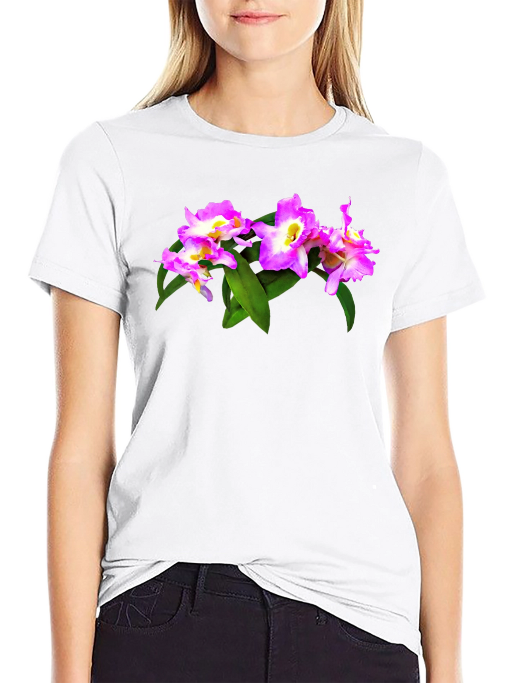 Floral Print Black T-Shirt