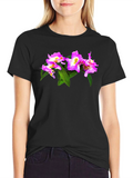 Floral Print Black T-Shirt