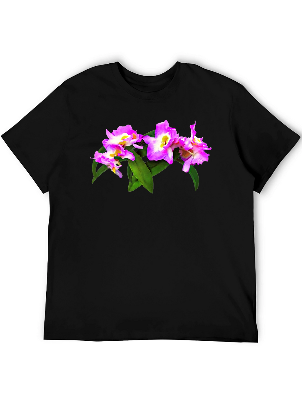 Floral Print Black T-Shirt