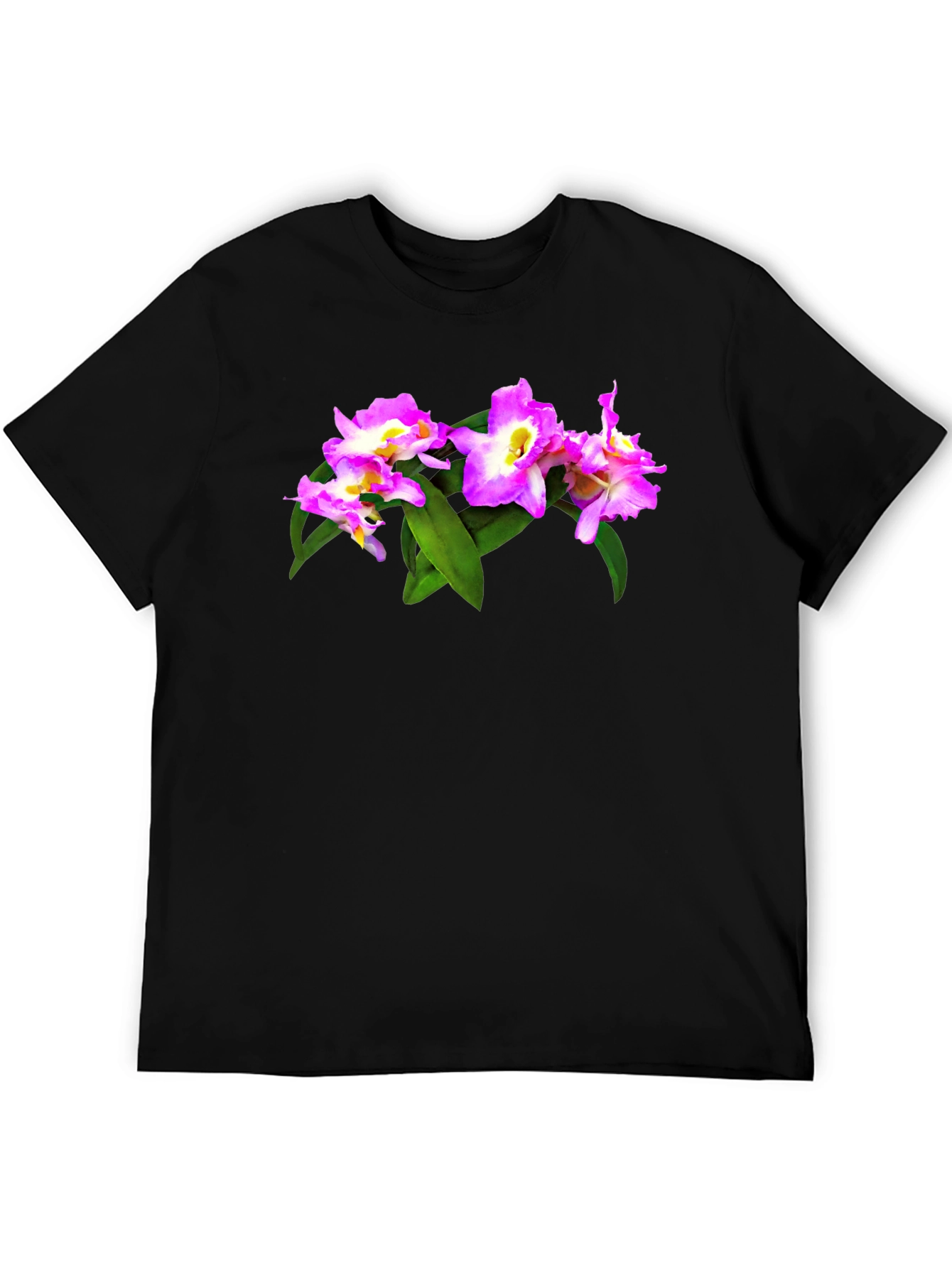 Floral Print Black T-Shirt