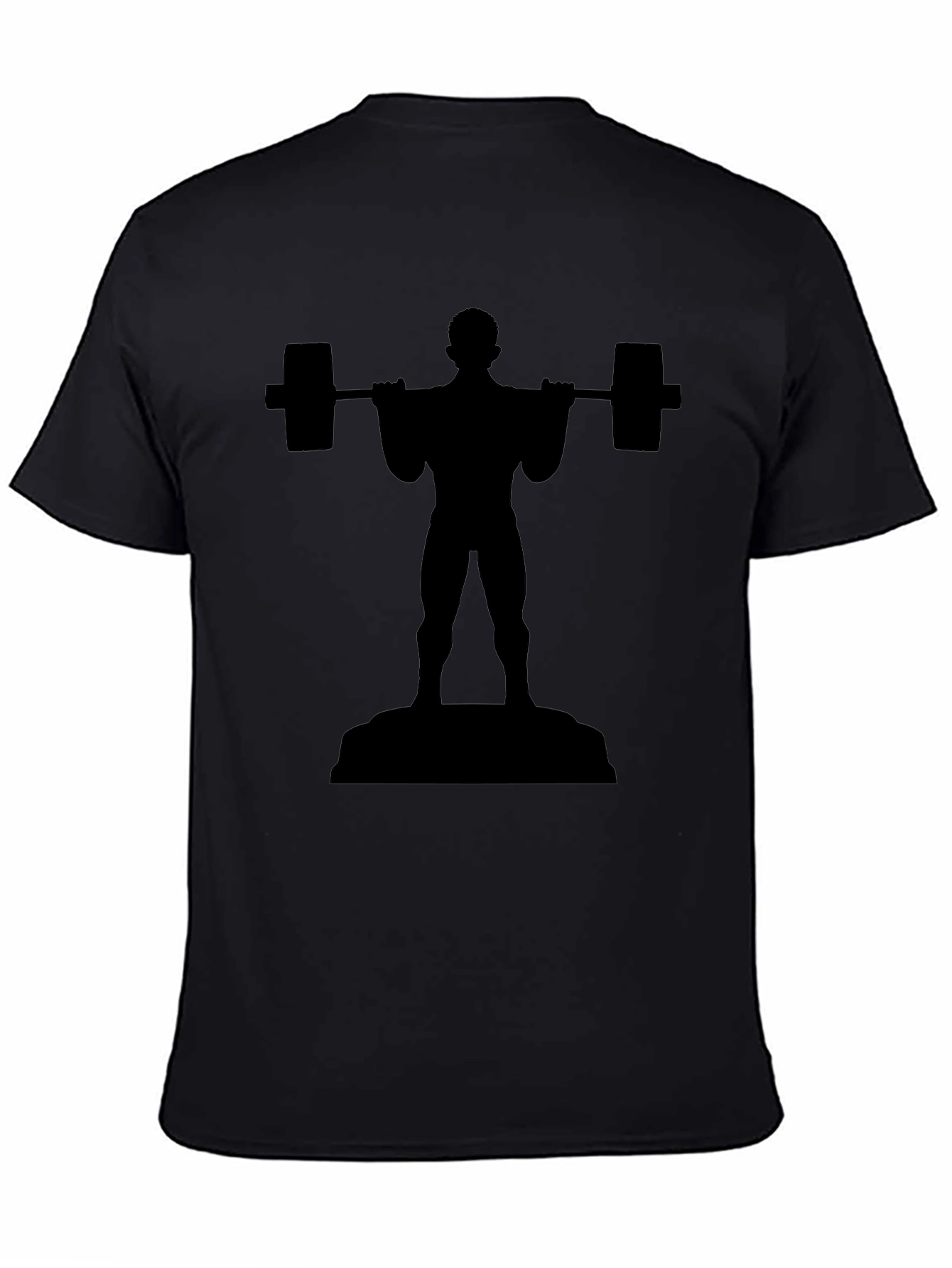 Black Weightlifter Graphic Tee - Gym & Fitness Apparel