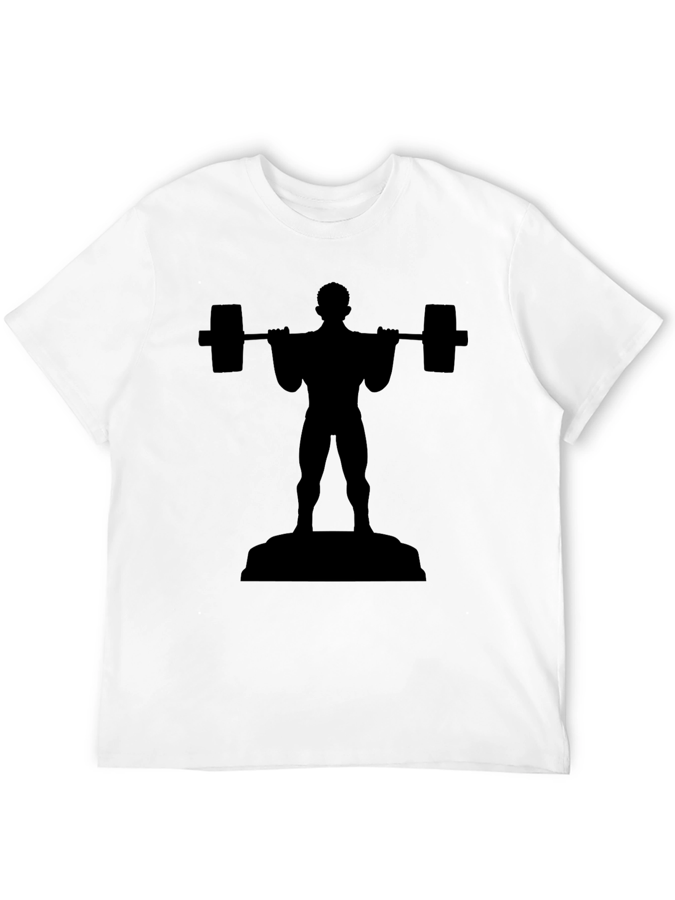 Black Weightlifter Graphic Tee - Gym & Fitness Apparel