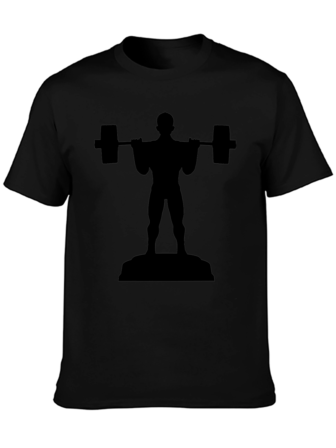 Black Weightlifter Graphic Tee - Gym & Fitness Apparel