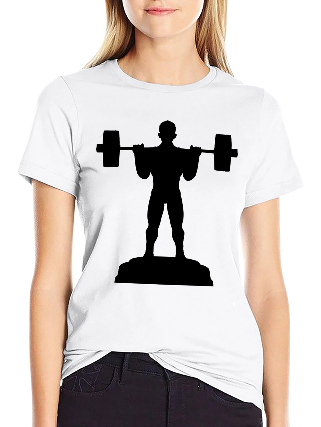 Black Weightlifter Graphic Tee - Gym & Fitness Apparel