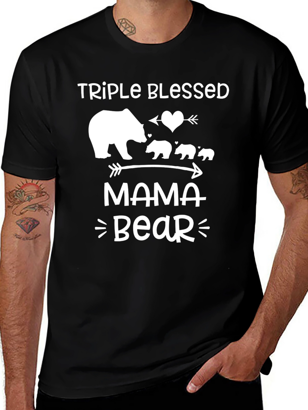 Triple Blessed Mama Bear T-Shirt