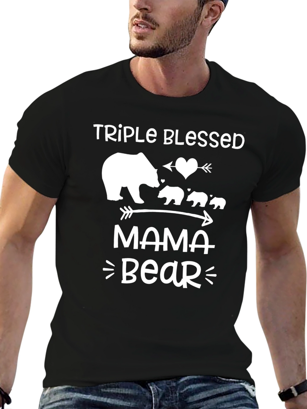 Triple Blessed Mama Bear T-Shirt