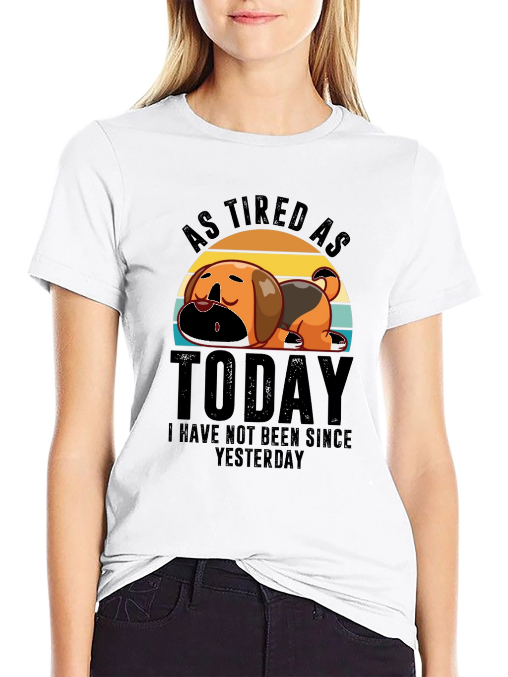 As Tired As Today Black Graphic T-Shirt