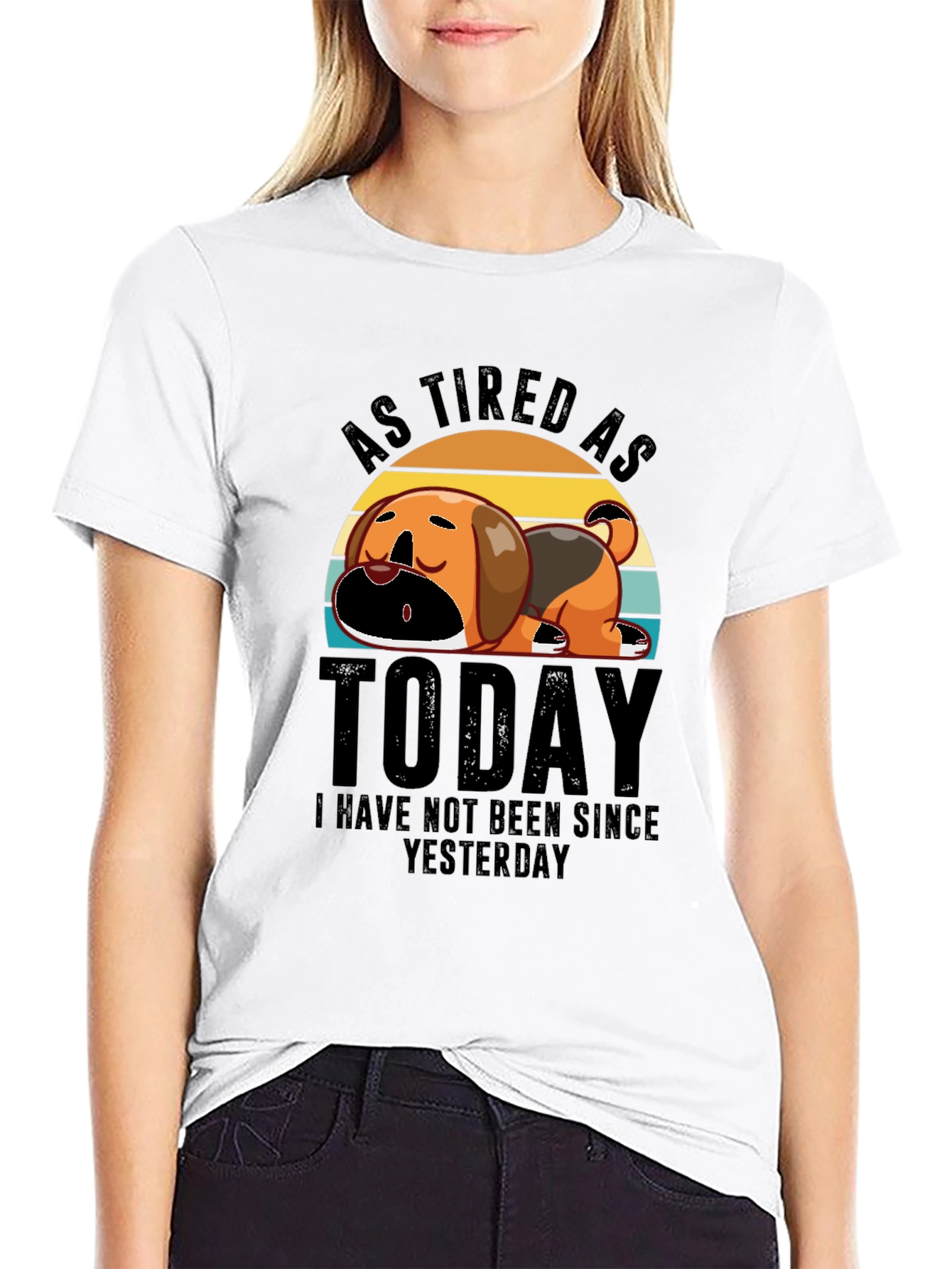As Tired As Today Black Graphic T-Shirt