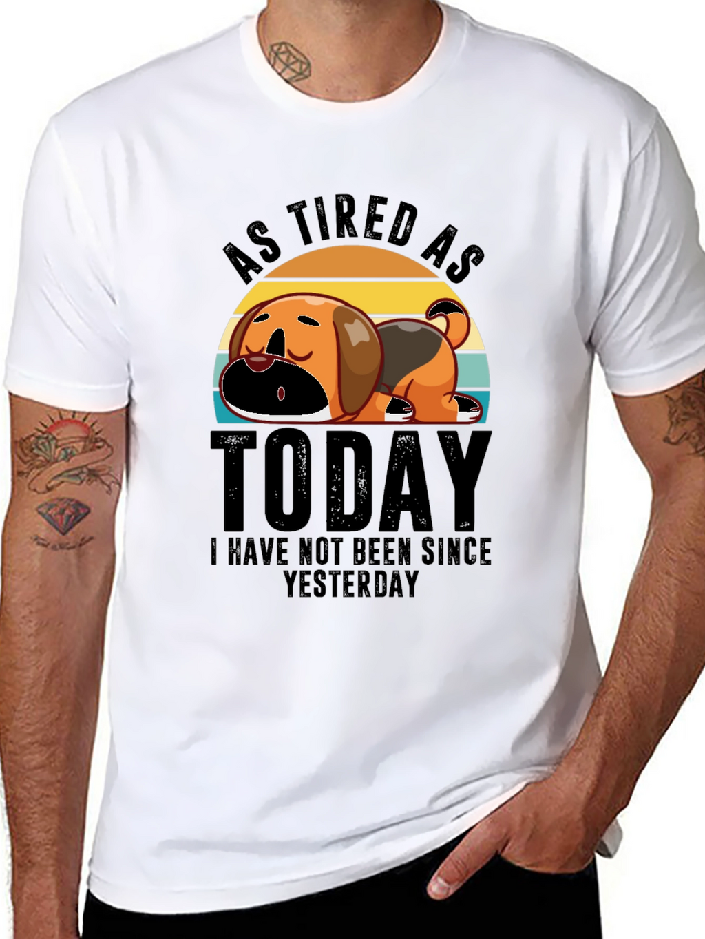 As Tired As Today Black Graphic T-Shirt