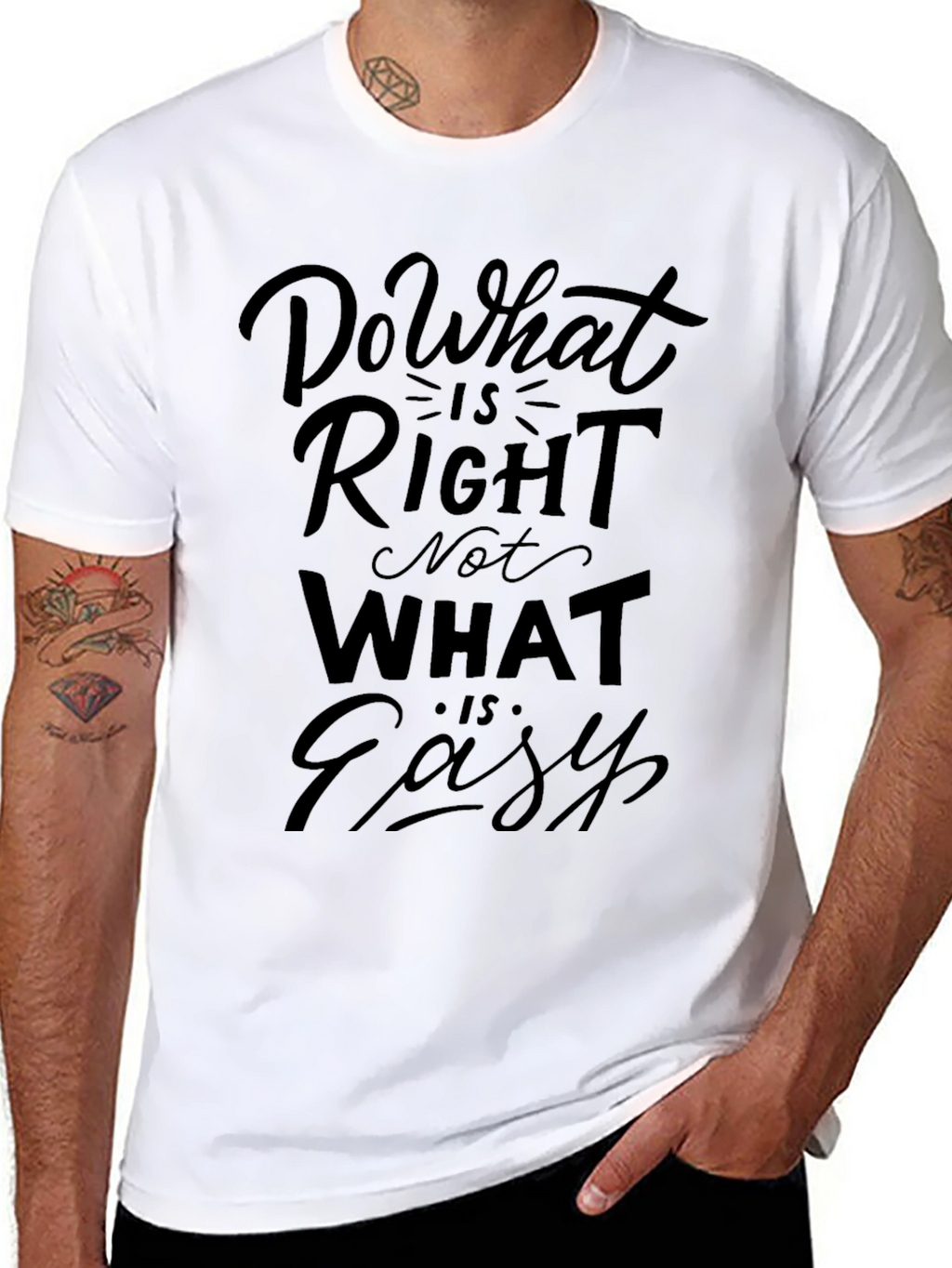 Inspirational Quote Graphic Tee - Do What Is Right