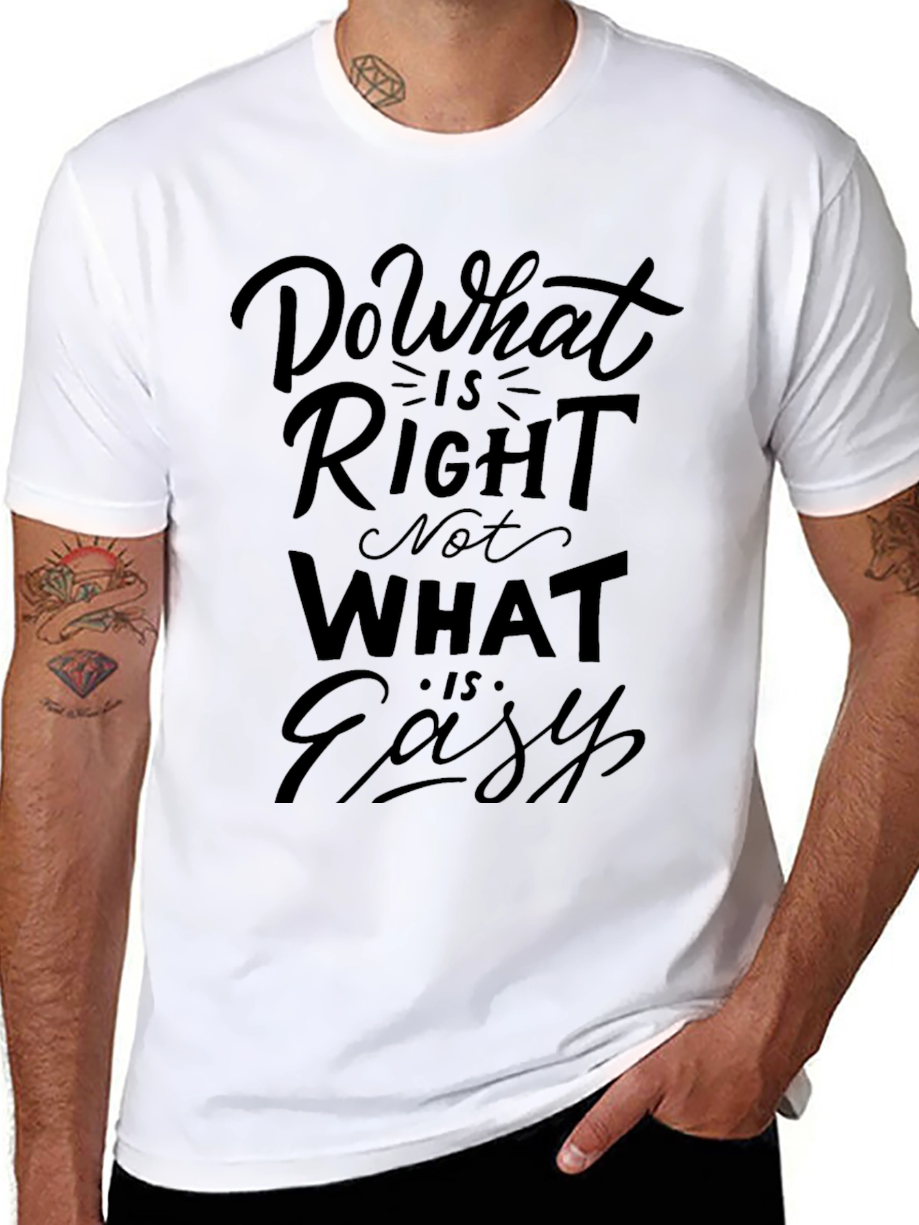 Inspirational Quote Graphic Tee - Do What Is Right
