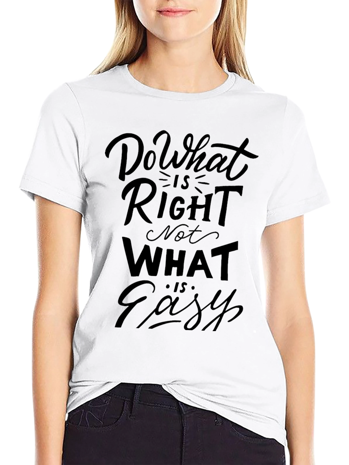 Inspirational Quote Graphic Tee - Do What Is Right