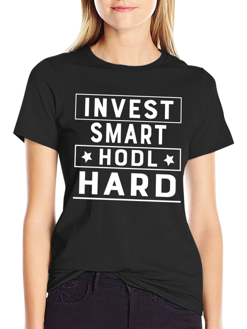 Invest Smart HODL Hard Black T-Shirt