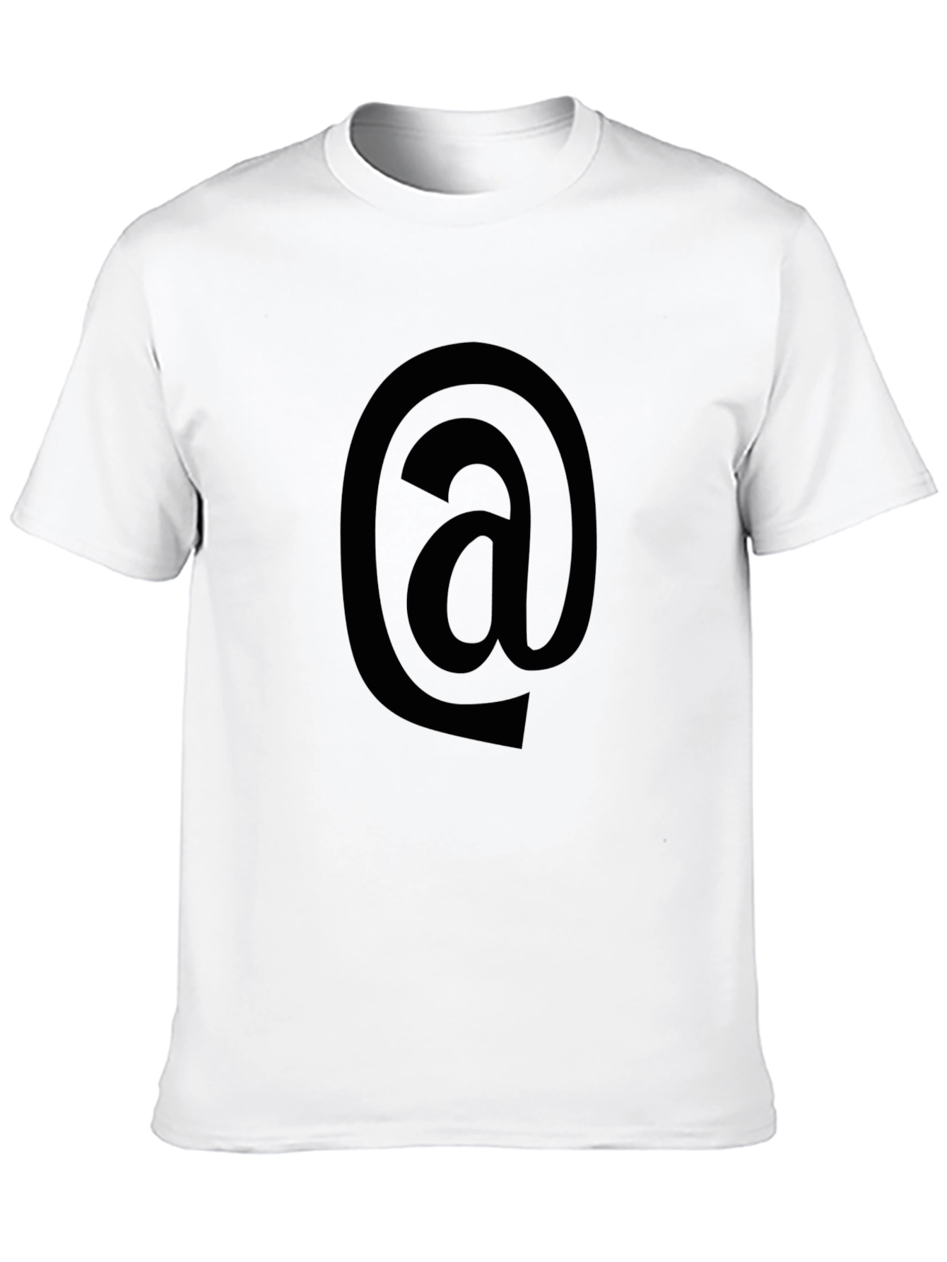 Black T-Shirt with Black At Symbol Graphic