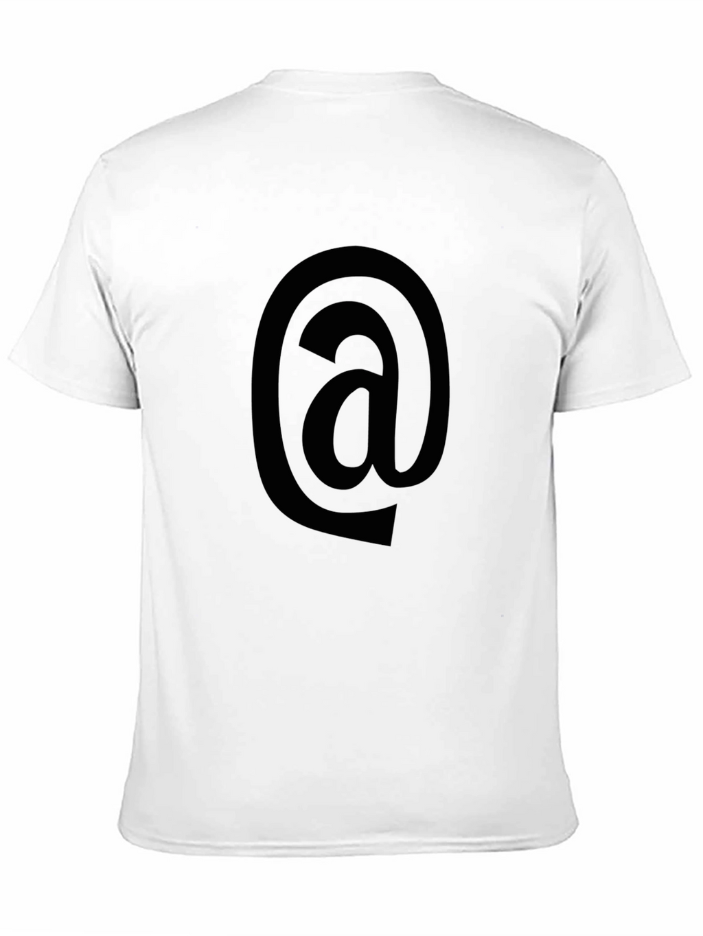 Black T-Shirt with Black At Symbol Graphic