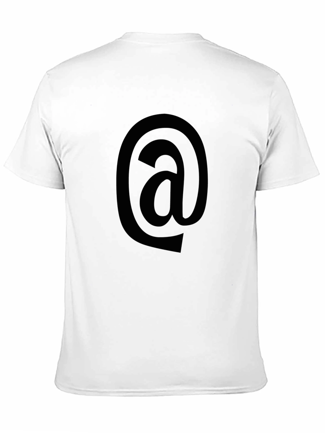 Black T-Shirt with Black At Symbol Graphic