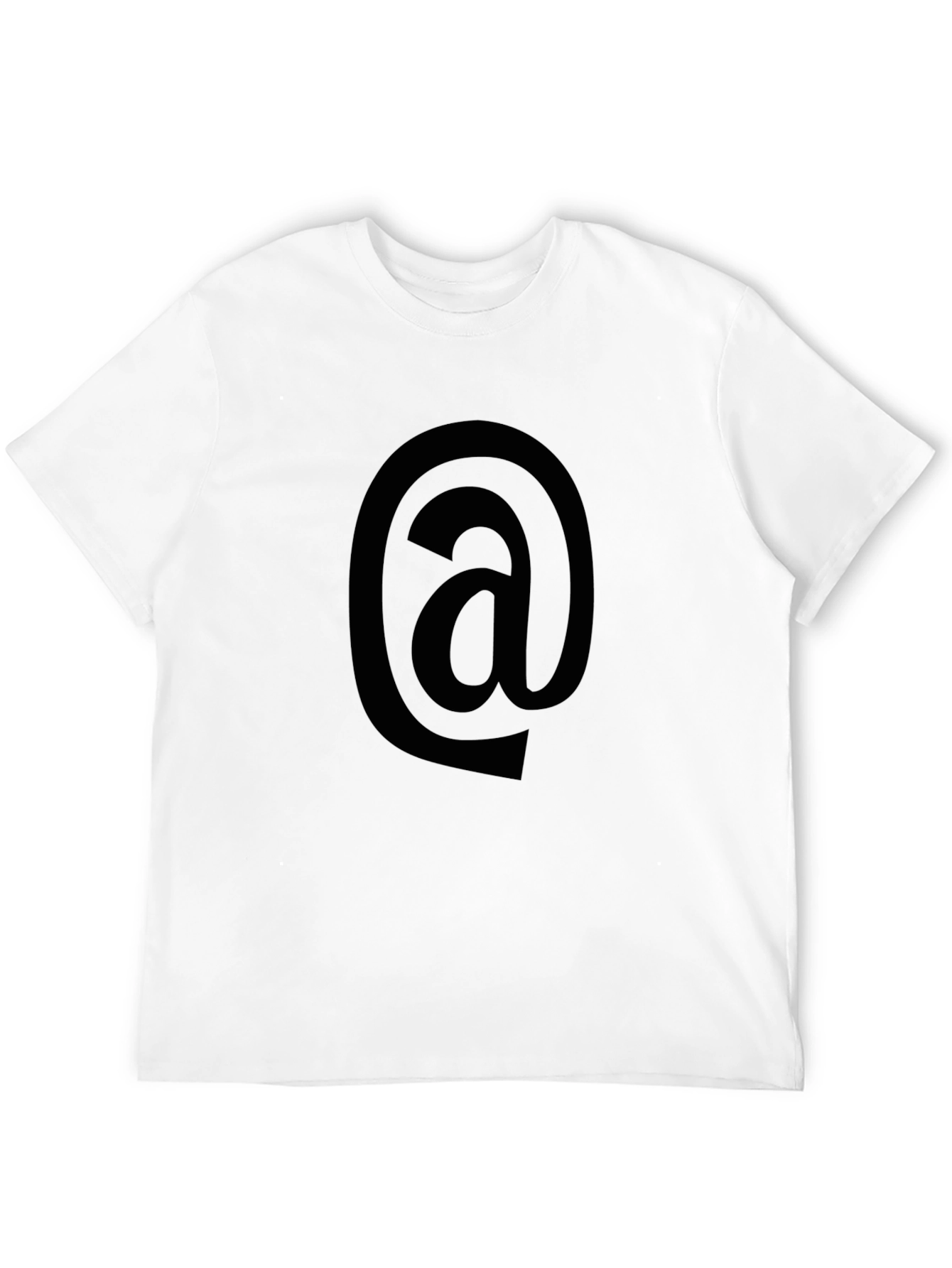 Black T-Shirt with Black At Symbol Graphic