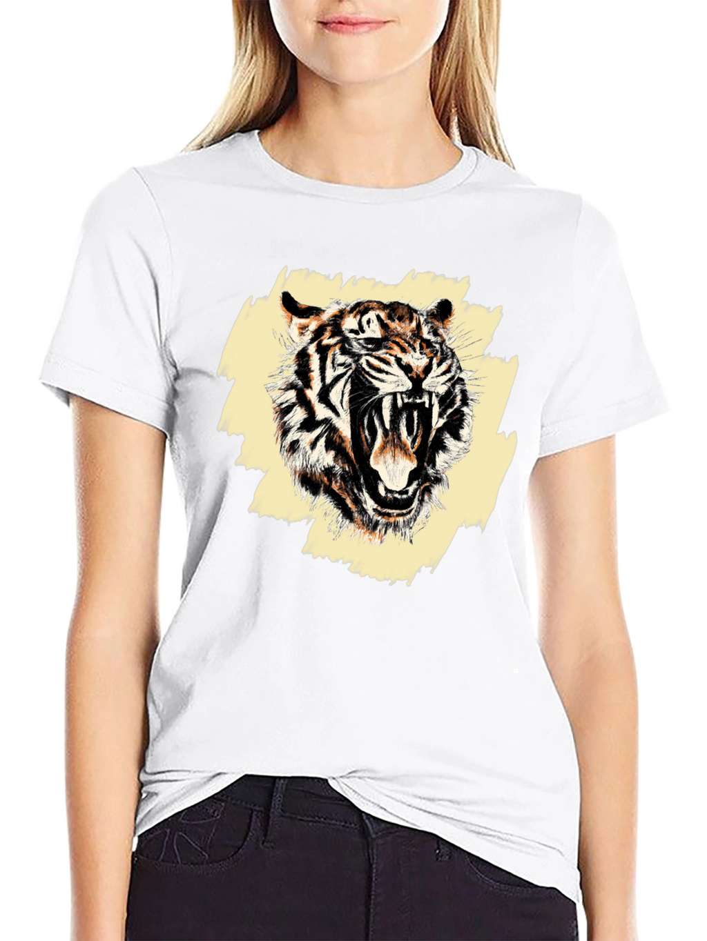 Roaring Tiger Graphic Tee - Mens Black T-Shirt