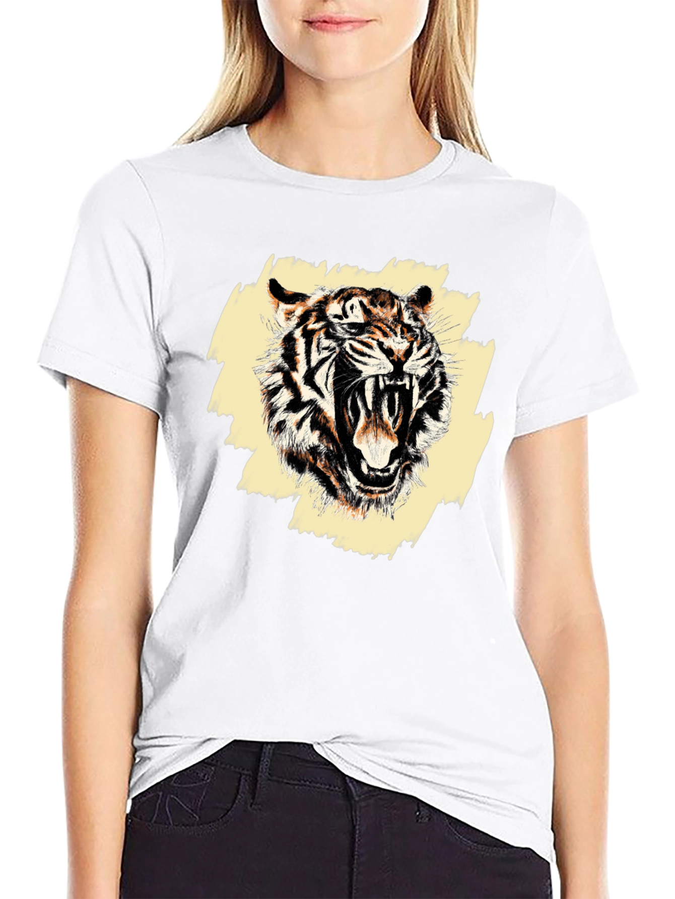 Roaring Tiger Graphic Tee - Mens Black T-Shirt