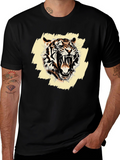 Roaring Tiger Graphic Tee - Mens Black T-Shirt