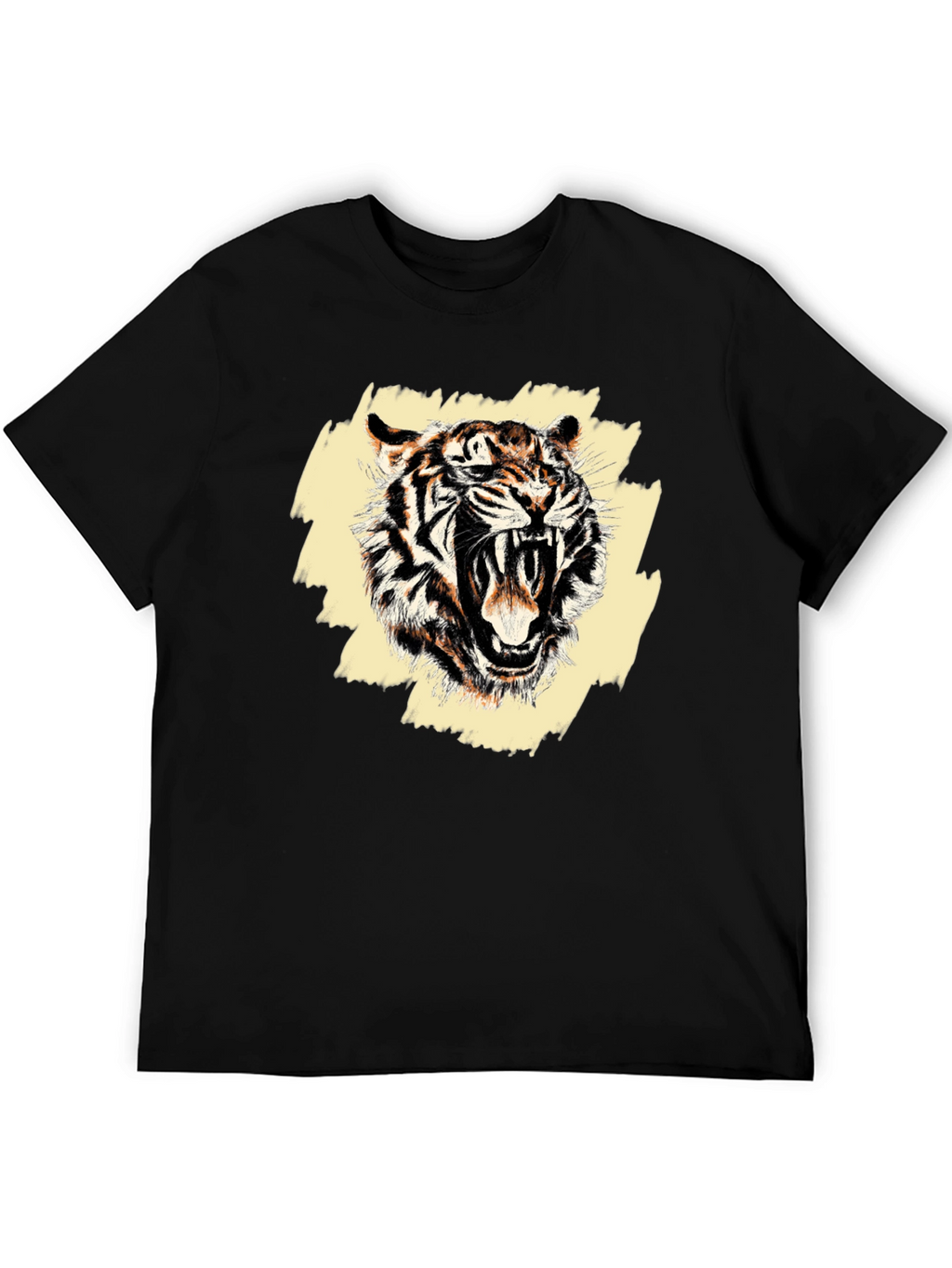 Roaring Tiger Graphic Tee - Mens Black T-Shirt