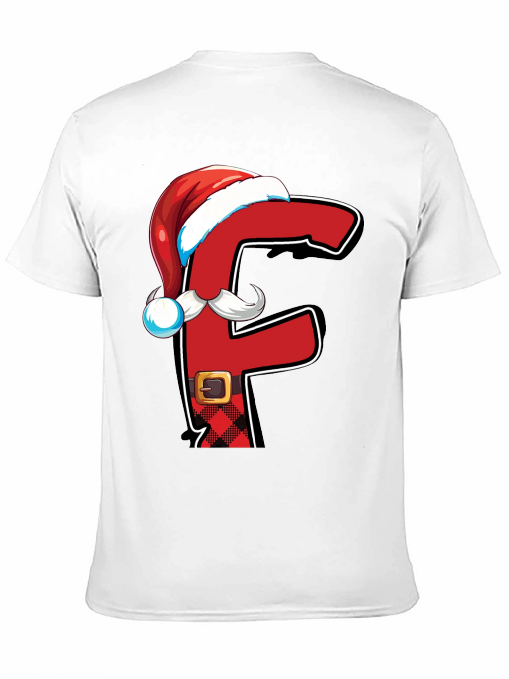Festive Alphabet Letter F Santa T-Shirt