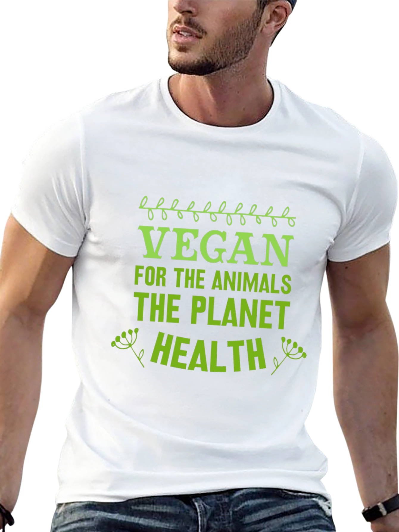 Vegan T-Shirt - Animals Planet Health Tee