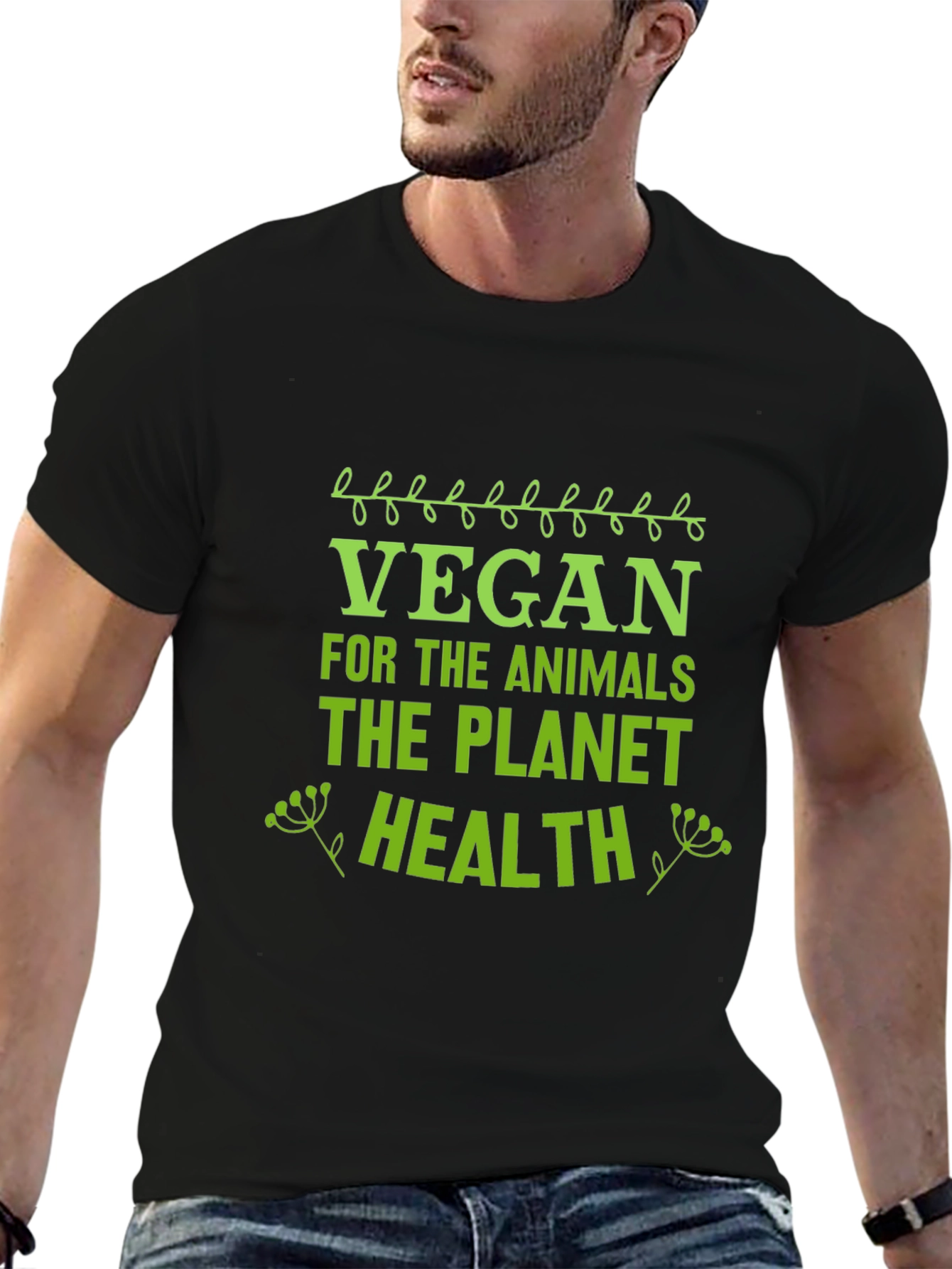Vegan T-Shirt - Animals Planet Health Tee