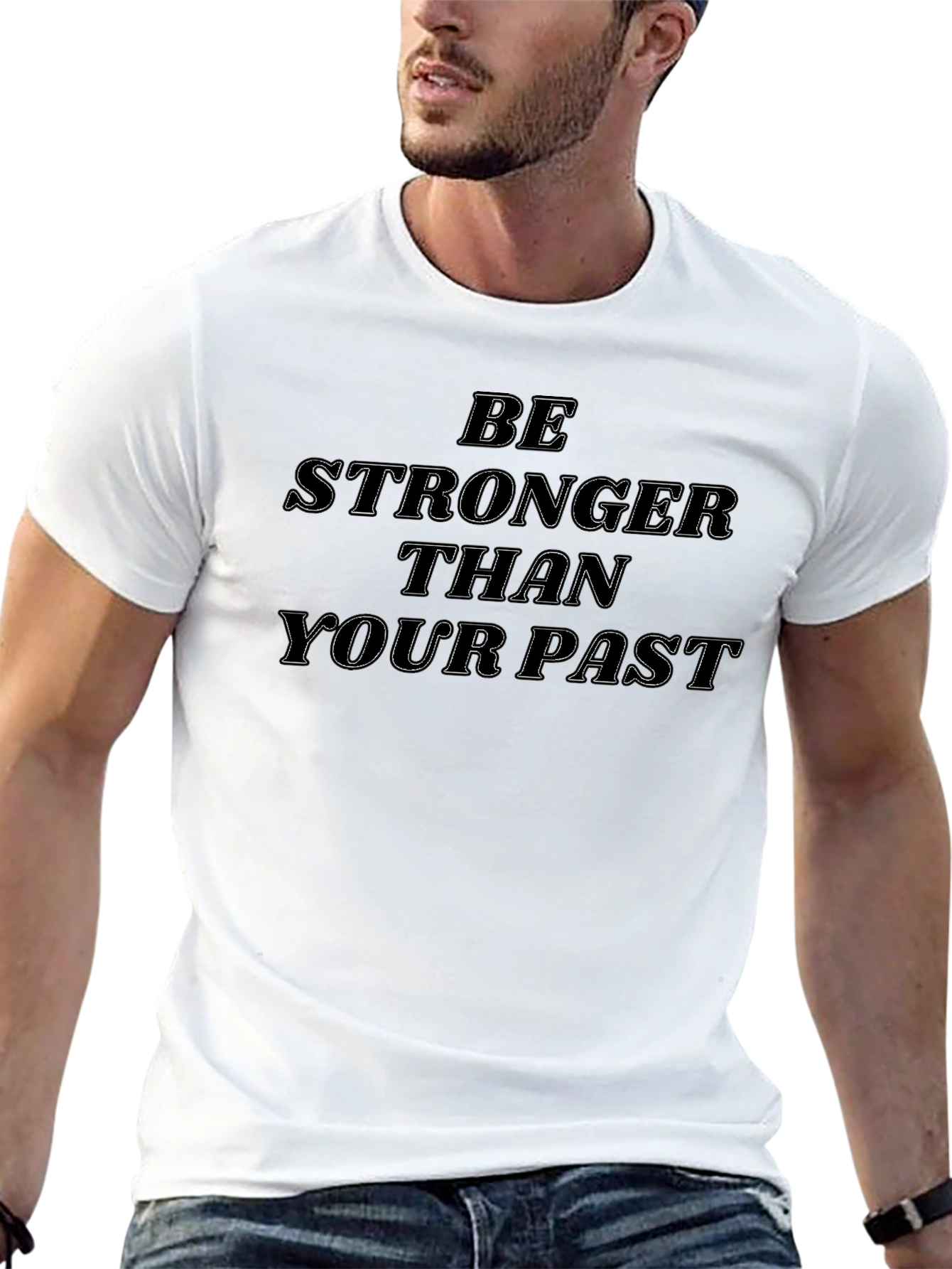 Be Stronger Than Your Past Black Tee