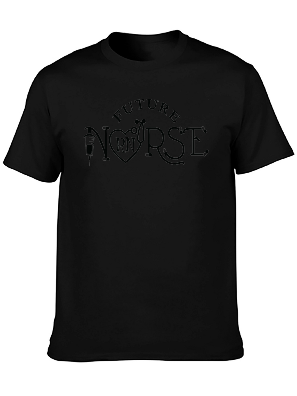Future Nurse Graphic T-Shirt - Black