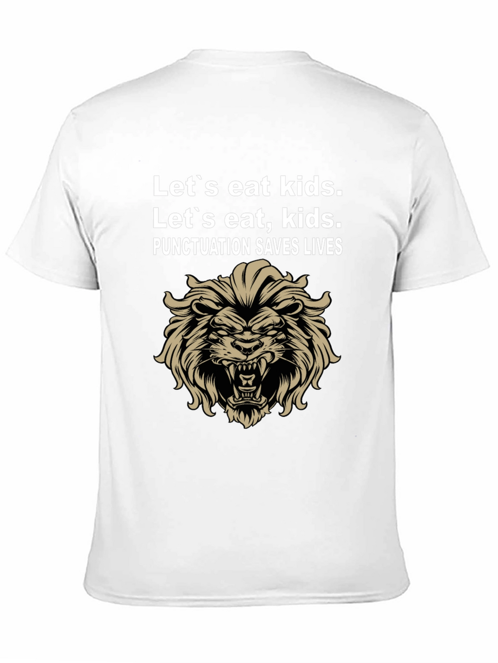 Punctuation Saves Lives Graphic Tee - Lion
